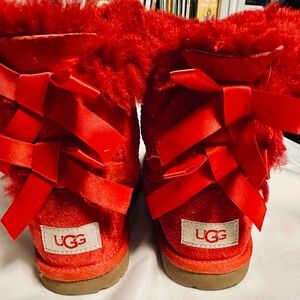 UGG Kids Red Bow Boots